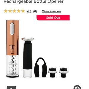 NIB copper Todd English electric wine opener set